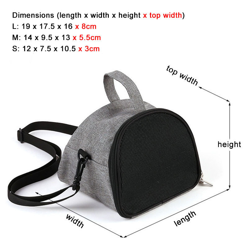 Convenient 600D polyester Customized pet hamster carrier bag with adjustable shoulder strap Outdoor new style hedgehogs carrier