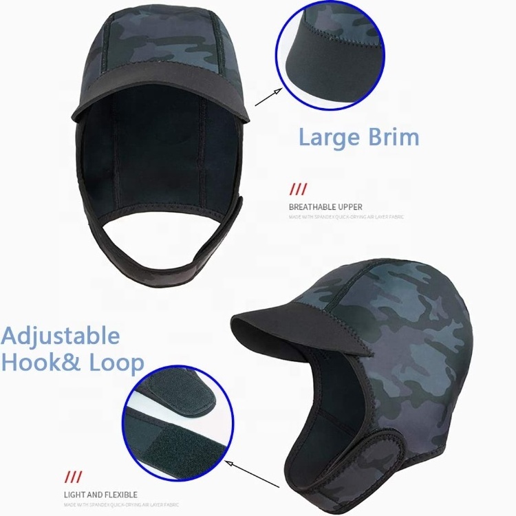 Top Quality 3mm Neoprene Snorkeling Hat Scuba Diving Hat With Shoulder Winter Swim Warm Wetsuit Hair Protect Hood