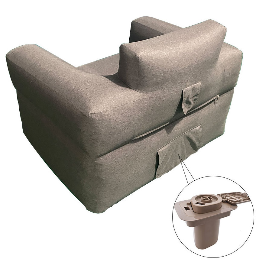 High-end custom automatic inflatable sofa 200KG weight-bearing blow up couch for camping inflatable sofa bed with built in pump