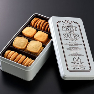 Wholesale custom printed food grade luxury empty cookie tins container box biscuit rectangle large tin cookie box