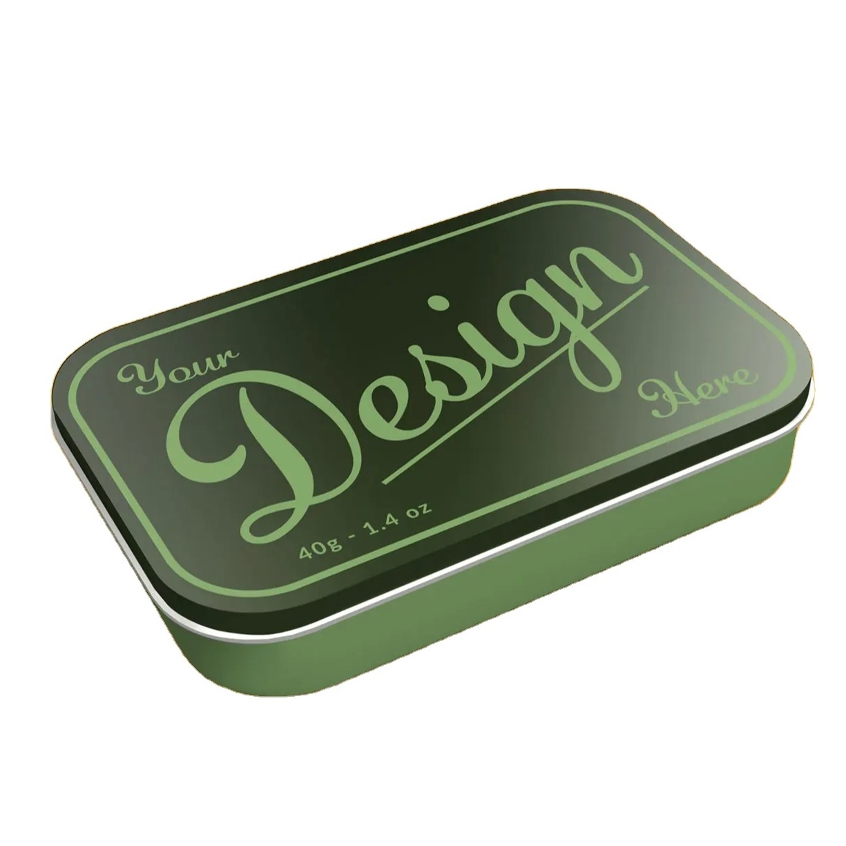 Customised size cigarette rectangular tin container metal candy pill tin box manufacturer for chocolate