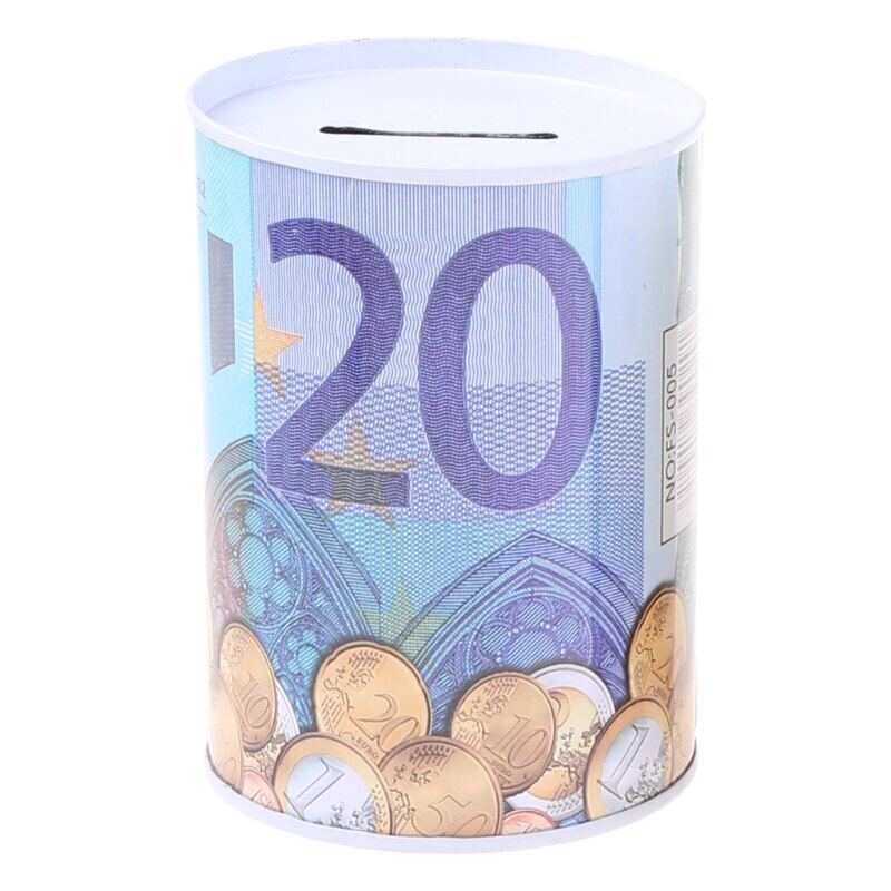 Custom money tin box coin saving tins round piggy bank sublimation piggy bank metal piggy bank money saving box