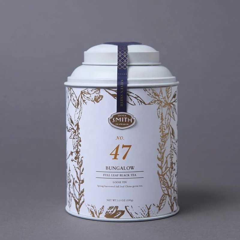 Custom Printed Luxury Round Airtight Packaging Coffee Box Food Grade Canister Tea Tin Cans With Inner Lid