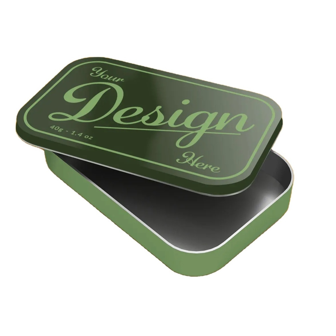 Customised size cigarette rectangular tin container metal candy pill tin box manufacturer for chocolate