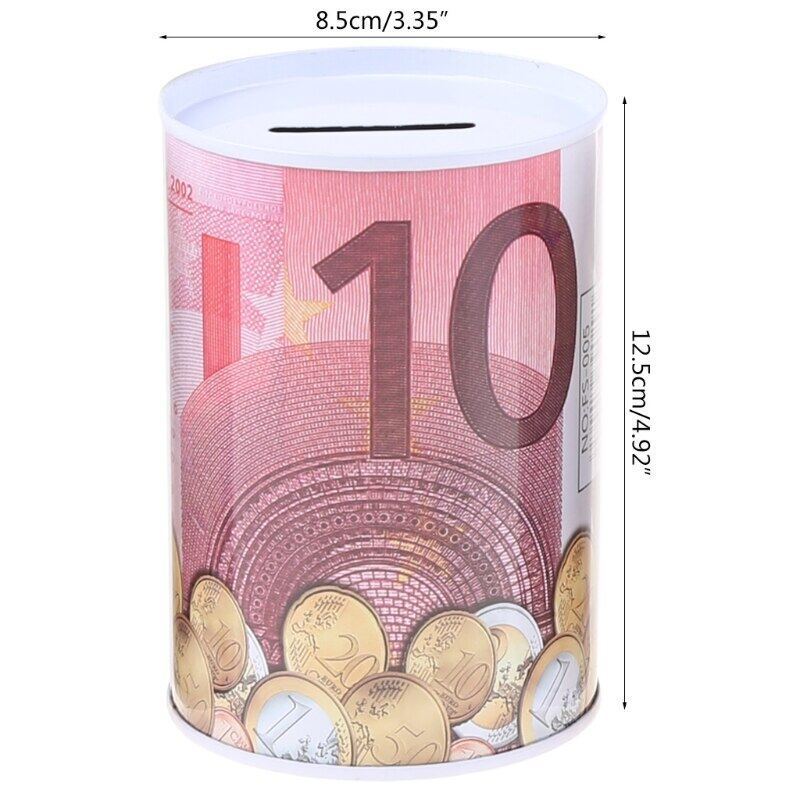 Custom money tin box coin saving tins round piggy bank sublimation piggy bank metal piggy bank money saving box