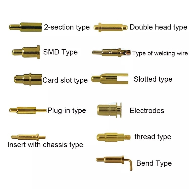 Custom wireless Bluetooth headphone thimble mobile communication connector spring pin automotive electronic charging pin