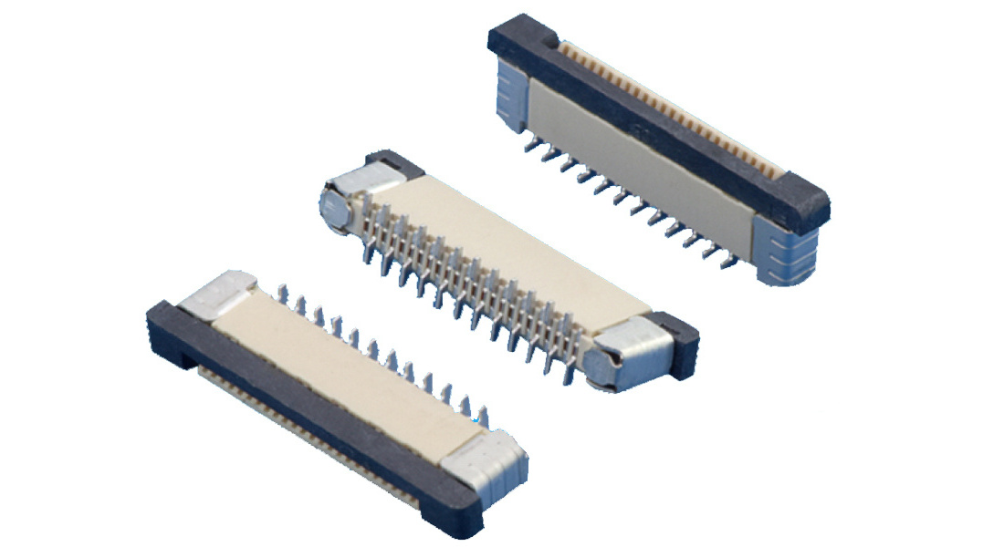 Hot sale  mol-x equivalent 0.5mm Pitch Single and Dual SMT DIP Side Entry  FPC/FFC connector