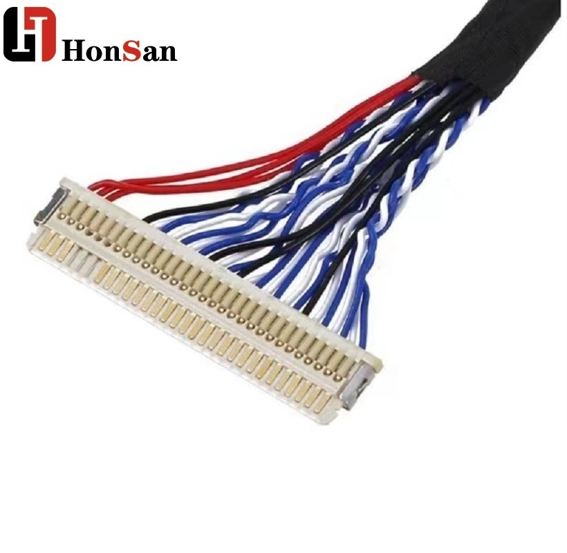 Factory OEM/ODM Custom  Custom LCD Screen Cable IPEX Display Cable Assembly Any Connector I-Pex AMP Hi-rose J/ST Molx LVDS Cable