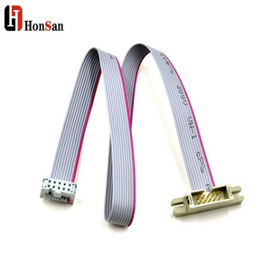 6 8 10 12 14 16 20 24 26 30 34 40 50 60 64 Pin 1.27mm Pitch Idc Connector Grey Flat Cable Assembly Ribbon Cable