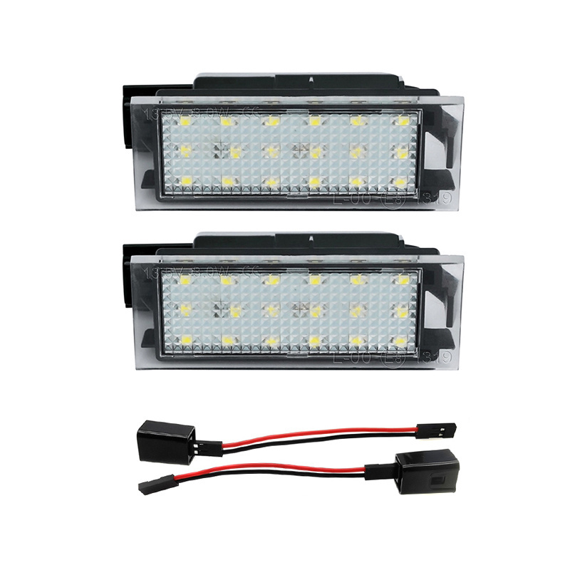 2x LED Number License Plate Lights Lamps for Fiat Mercedes W415 Nissan Opel Renault Megane Clio Twingo Laguna Dacia