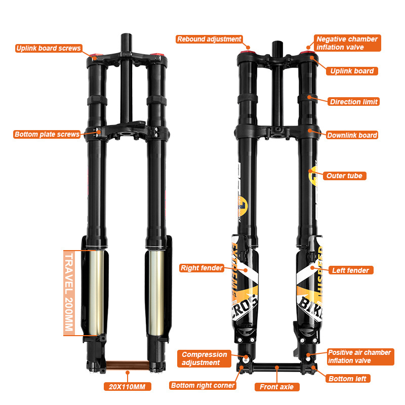 Fastace Electric Dirt bike Fork 26/27.5/29 Inch DH Hydraulic Suspension Motocross Forks MTB Downhill  Surron Bike Inverted Forks