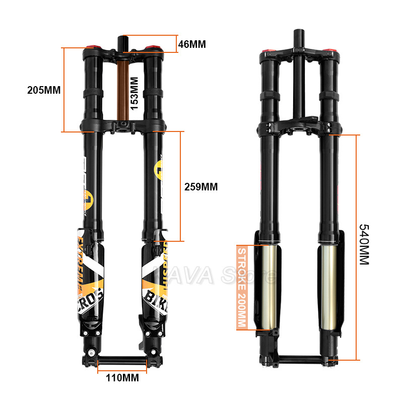 Fastace Electric Dirt bike Fork 26/27.5/29 Inch DH Hydraulic Suspension Motocross Forks MTB Downhill  Surron Bike Inverted Forks