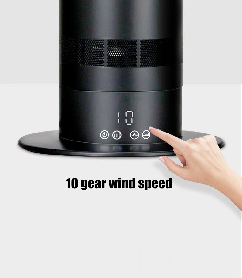 Factory Supply  2 in one Four Season Use Thermostat Control Home Space Fan Heater 66 cm PTC Bladeless Tower Fan Heater Combo