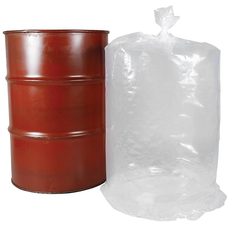 55 Gallon 200 Liter LDPE Transparent Round Bottom Plastic Drum Liners Bags