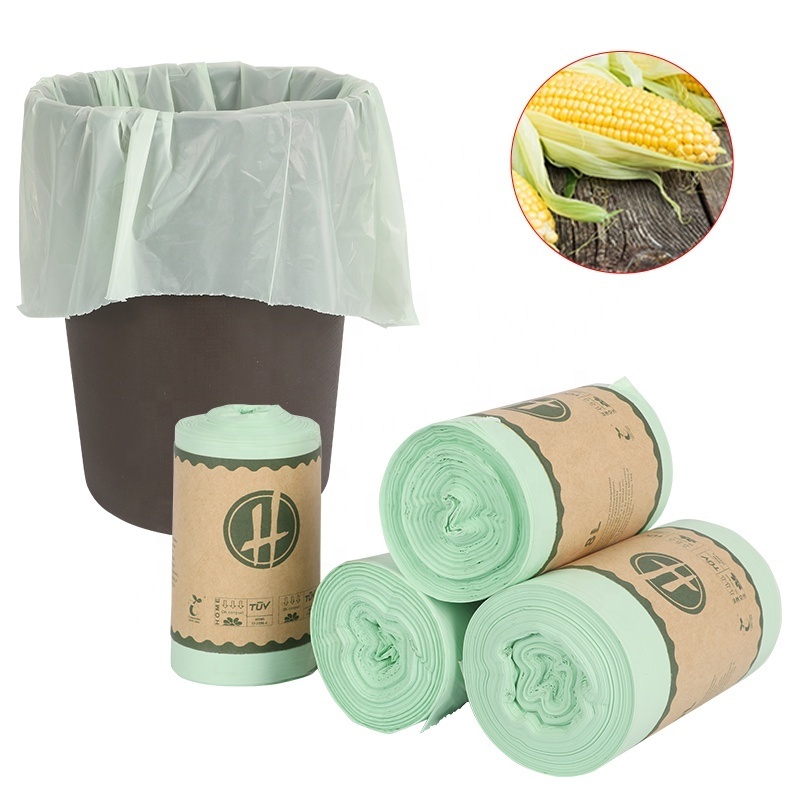 Eco friendly biodegradable Corn starch Compostable plastic packaging bag on roll