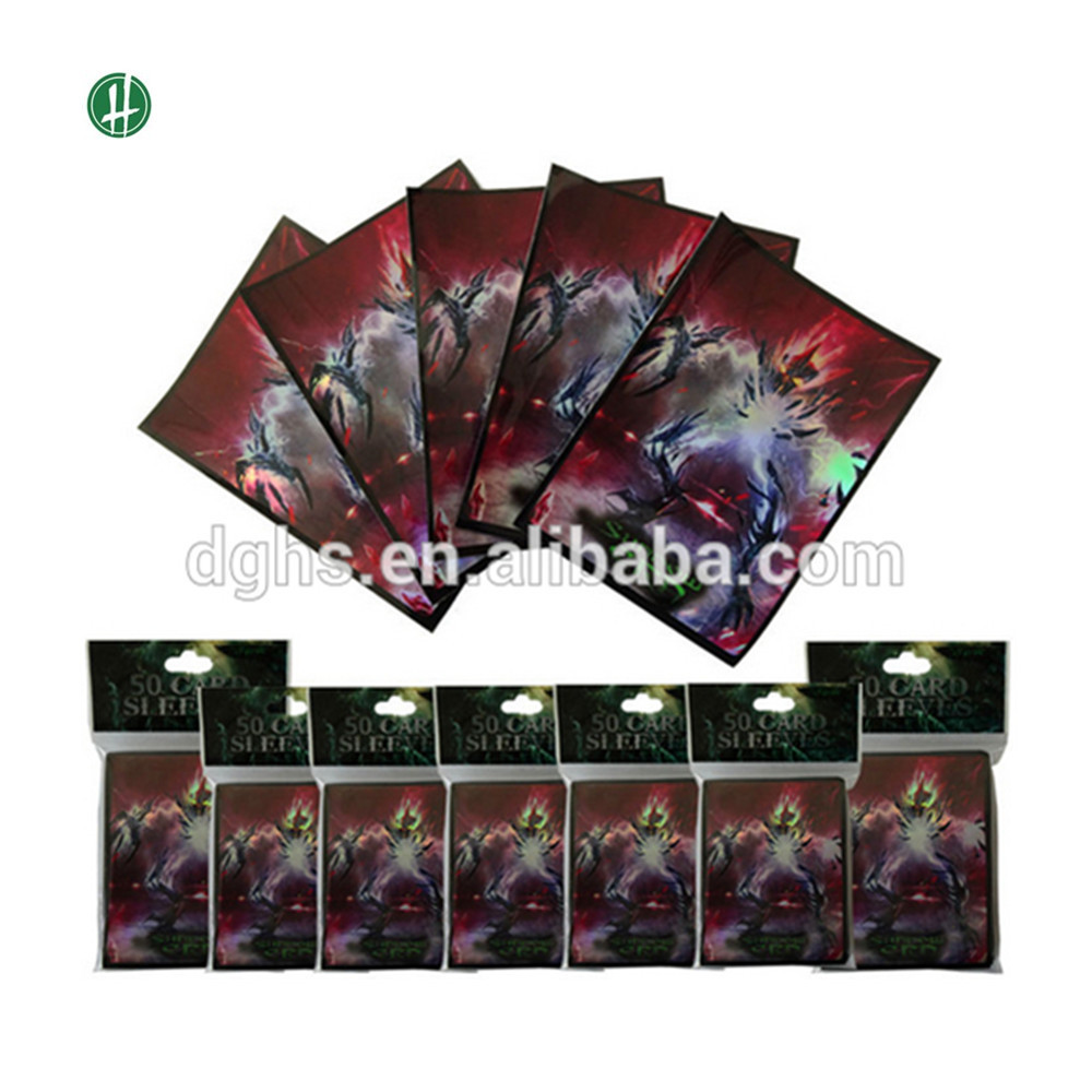 Moisture Sealing Square Card Sleeves for Game Yu-gi-oh! Plastic Custom Heat Seal LDPE Side Gusset Bag Gravure Printing Promotion