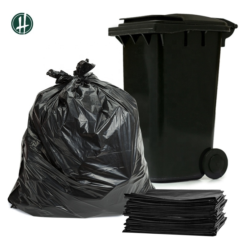 Garbage Bag/heavy Duty Dustbin Bags Heavy Duty Plastic Package Biodegradable Heat Seal Side Gusset Bag Customized White HDPE HJ