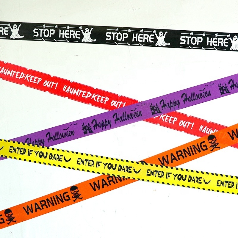 Walking Dead Warning Caution Tape Zombie Zone Fright Halloween Party Decoration