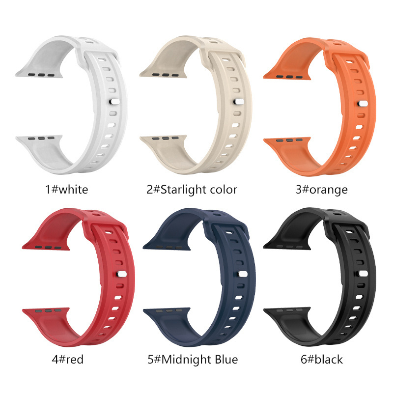 Wholesale FKM Rubber Strap Smartwatch Belt Fluoroelastomer Lightweight Comfort Watch Band For Smart Watch Ultra 8 49mm Bands