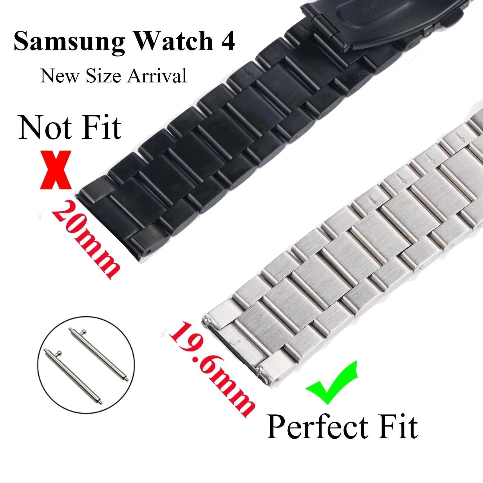 No Gaps Titanium Metal Strap Belt Watch Band for Samsung Galaxy Watch 5 Pro 45mm 40mm 44mm