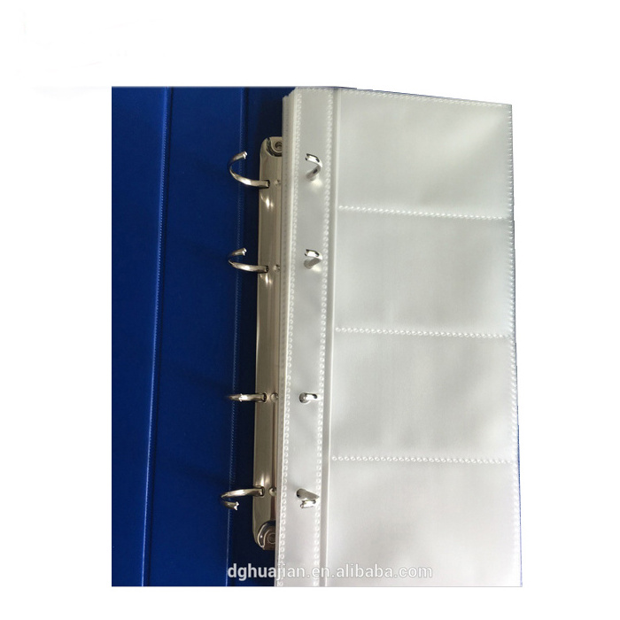 Custom Design Pockets PU Cover And PVC Inner Page Business Card Holder