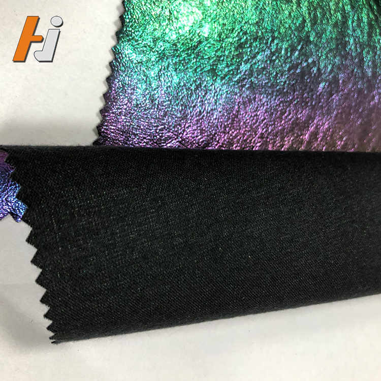 Shiny Glitter Material Fabric for Garment Glitter pu leather