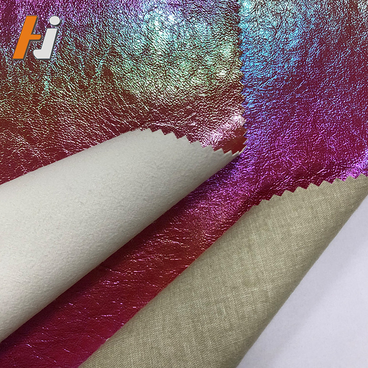 Shiny Glitter Material Fabric for Garment Glitter pu leather