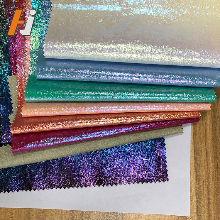 Shiny Glitter Material Fabric for Garment Glitter pu leather