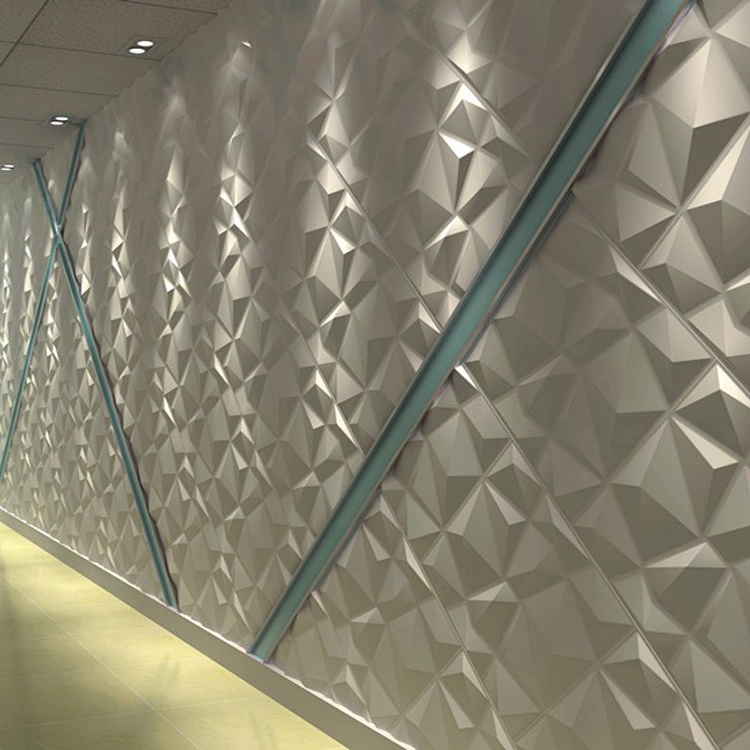 500x500mm modern interior waterproof decorative 3D PVC wall panels