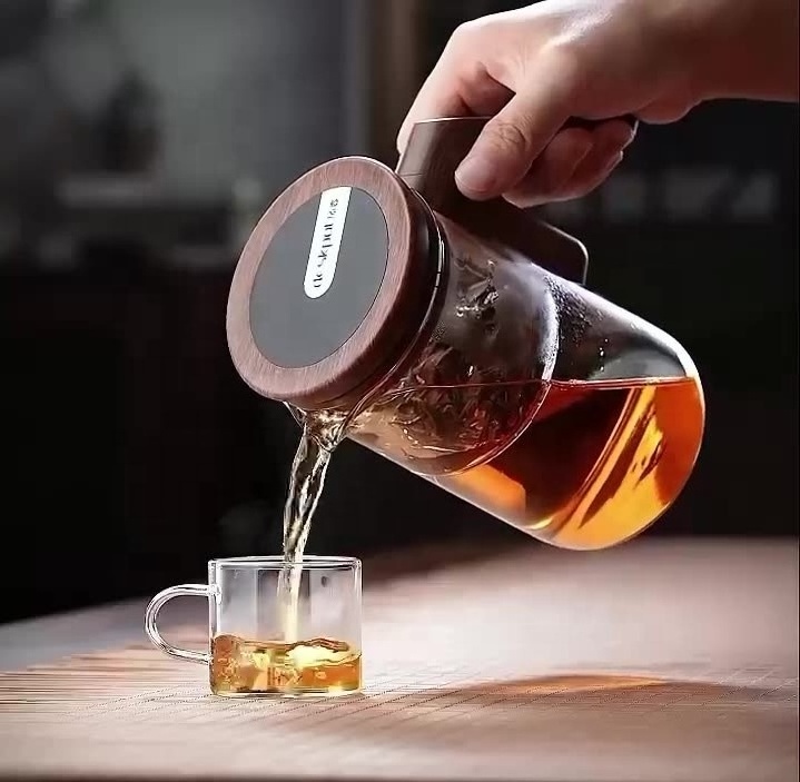 Chinese New Style Home Automatic Tea Pot  High Borosilicate Glass Elegant Cup Tea Water Separation Tea Maker