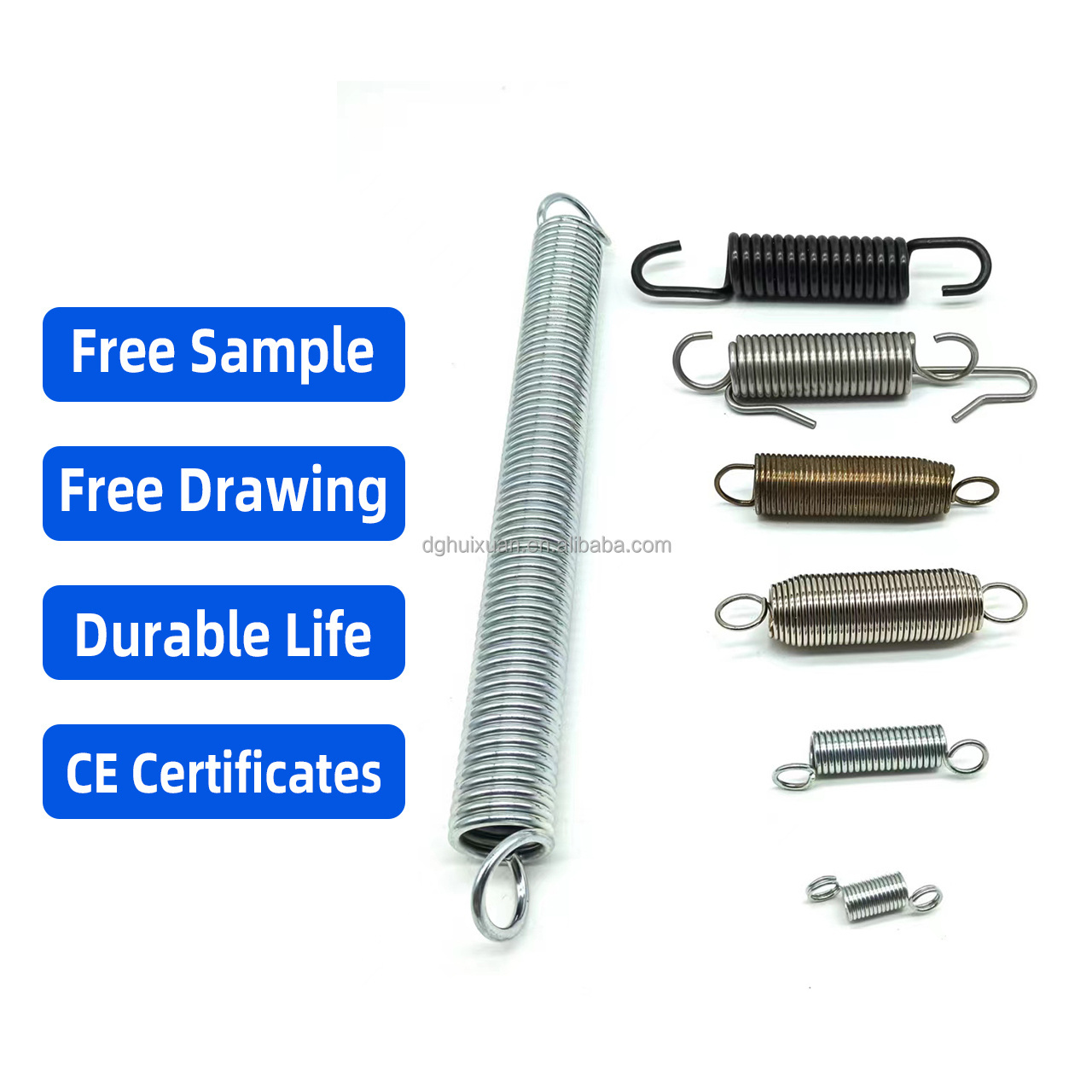 Customized Garage Door Torsion Tension Springs Spiral Coil Fridge Dishwasher Double Hook Extension Spring