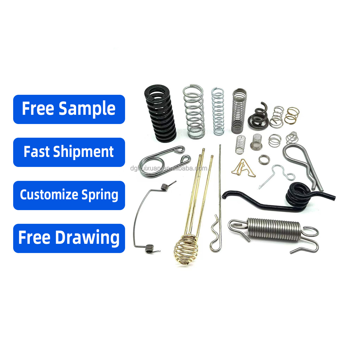 Dongguang Compression Springs Manufacturer Square Door Lock Torsion Tension Memory Alloy Nitinol Steel Wire Forming Springs