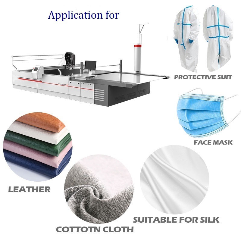 automatic spread and cutting textile machine multi-layers fabric cutting computer control fabric cutting machine