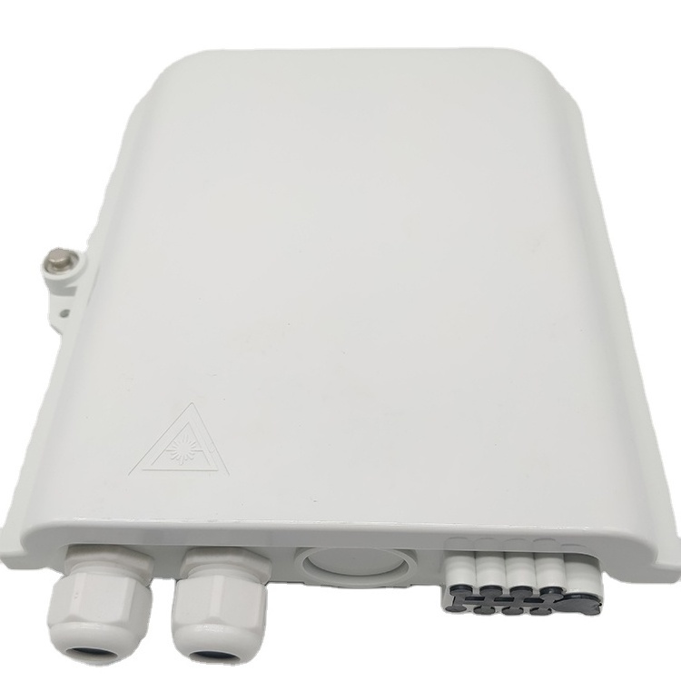 8 Core Optic Fiber Distribution Box  PC 8 Ports White Outdoor Corridor FTTH Terminal Box