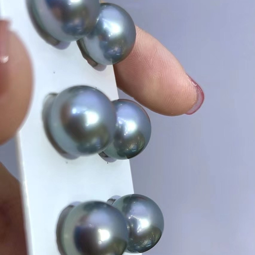 10-11mm AAA Top Quality Loose Sea Water Black Peacock Green Wholesale Tahiti Tahitian Pearls