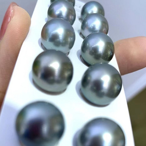 10-11mm AAA Top Quality Loose Sea Water Black Peacock Green Wholesale Tahiti Tahitian Pearls