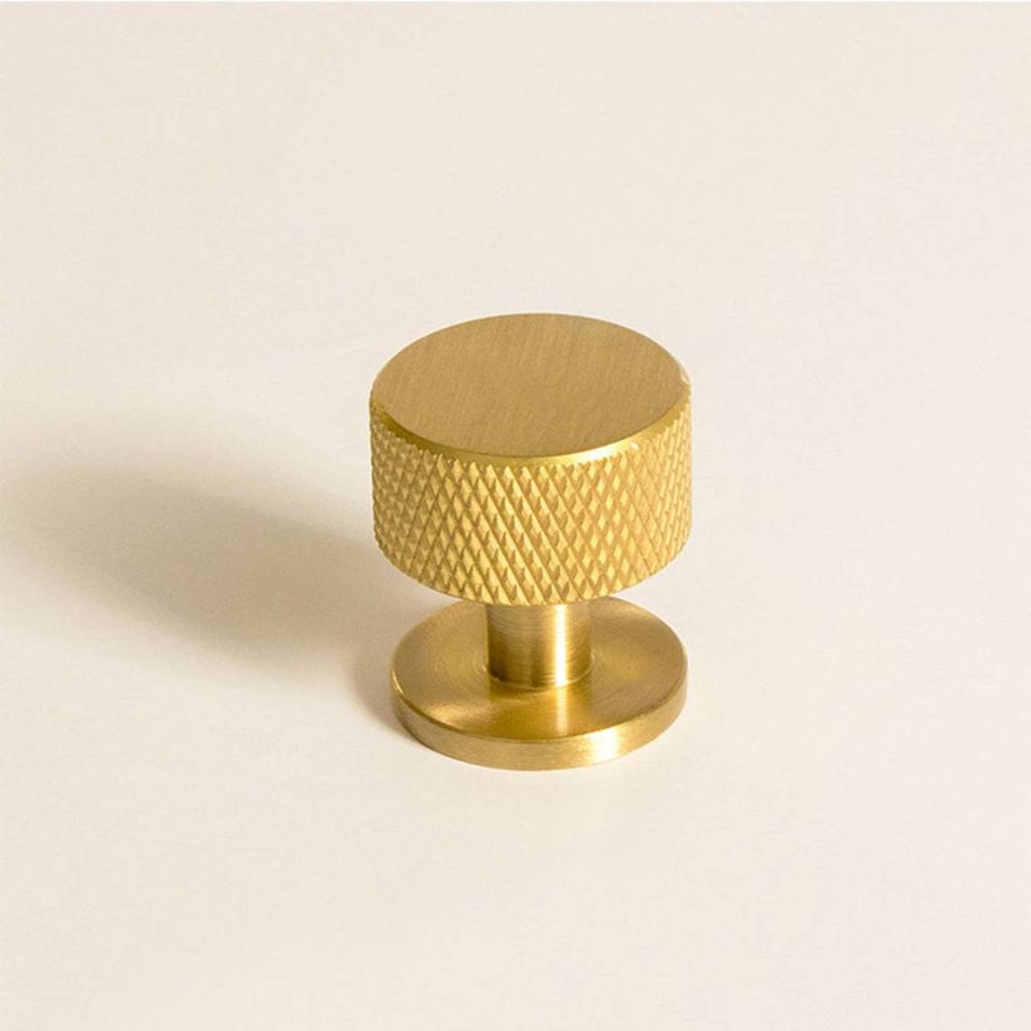 China Factory Custom Made Round Cabinet Knurled Gold Color Satin Brass Knob