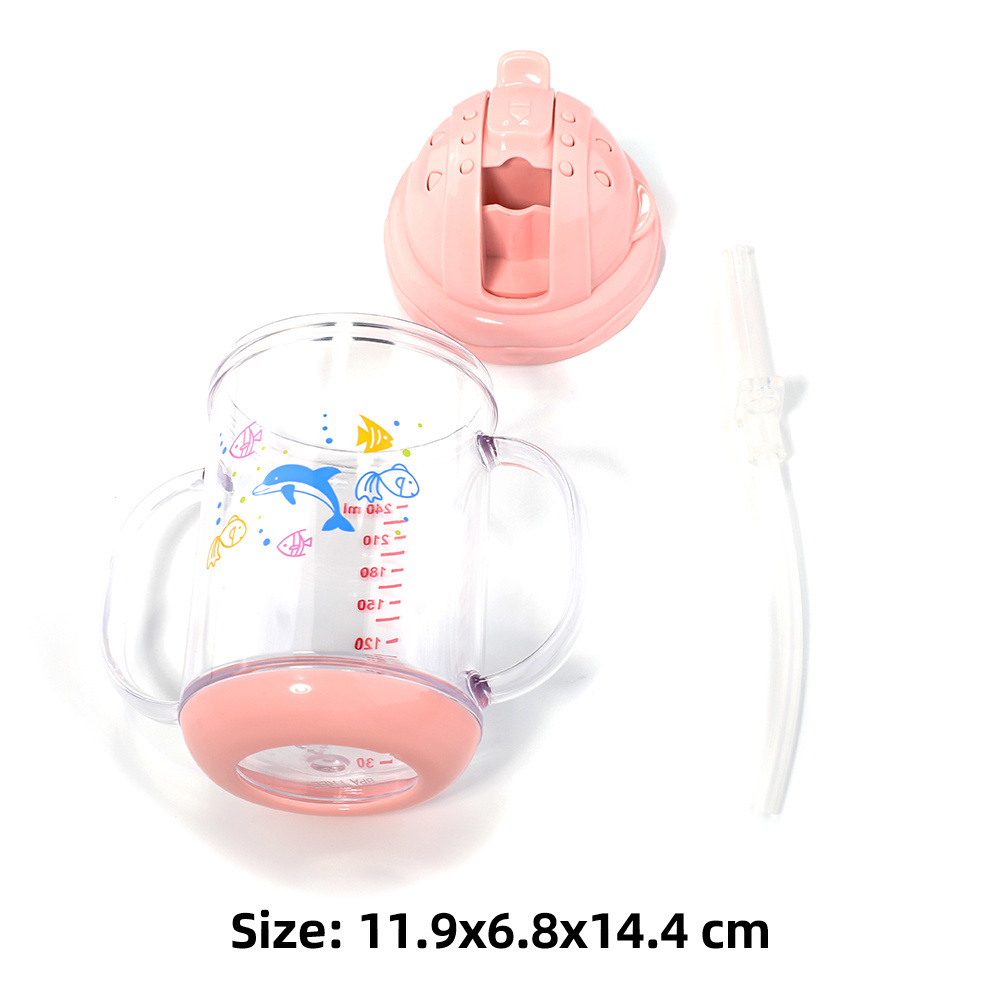 Soft Baby Water Bottle with Handle BPA Free Feeding Bottles for Babies Customizable Design