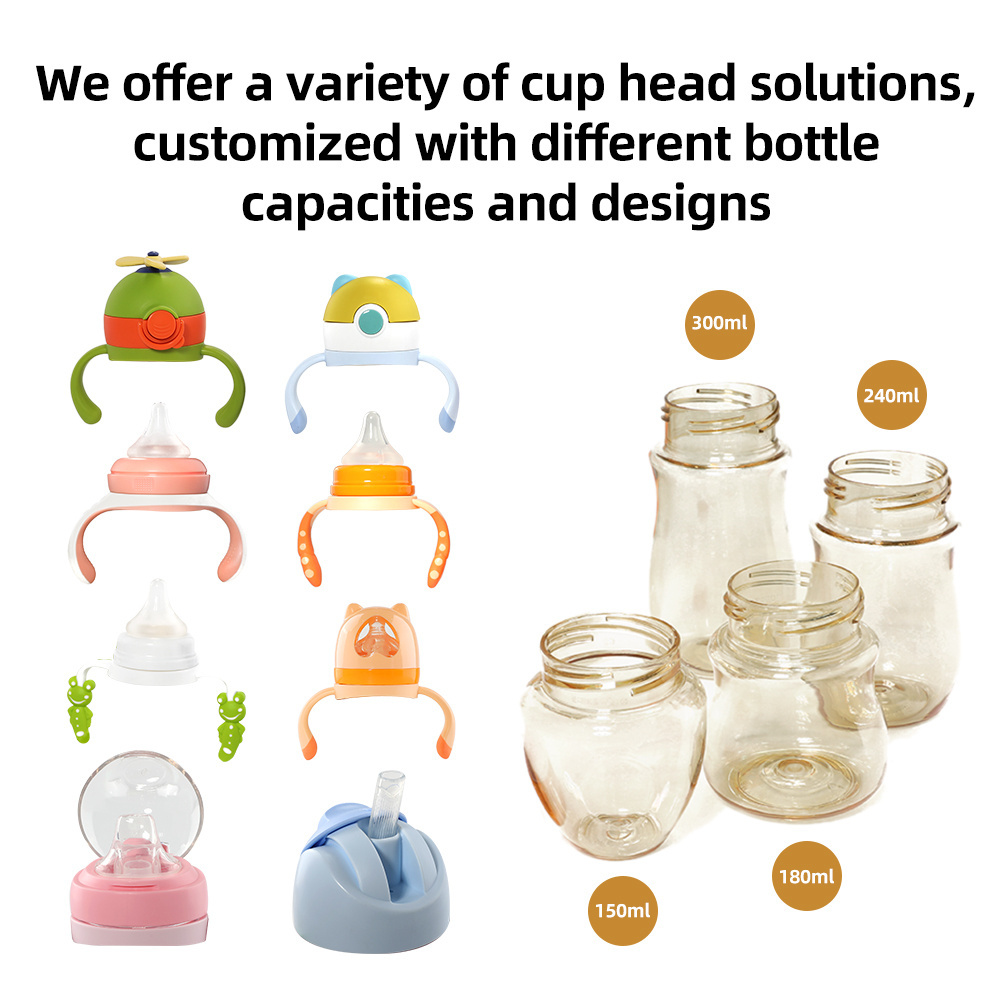 Wellfine Mini Baby Feeder Portable Insulated Luxury Clear Straw Bottles Newborn Milk Feeding Travel Silicone Bottle for Babies