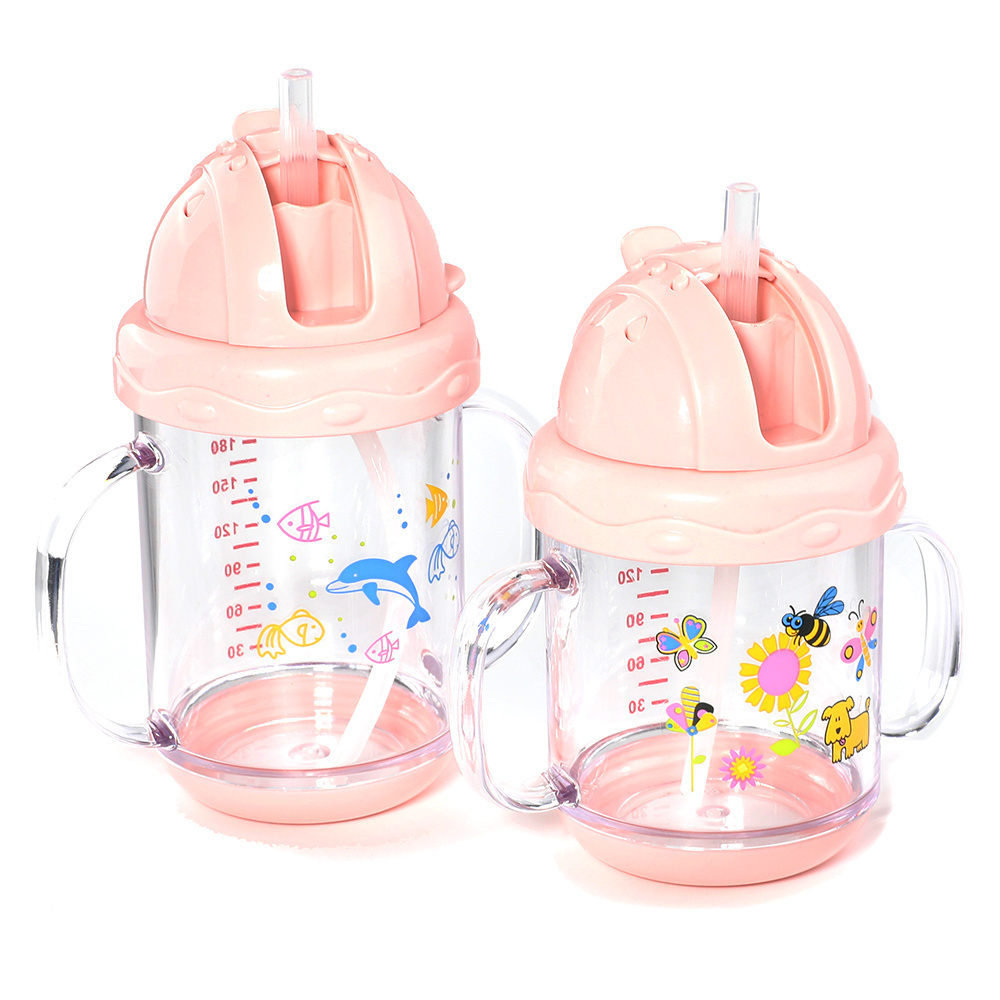 Soft Baby Water Bottle with Handle BPA Free Feeding Bottles for Babies Customizable Design