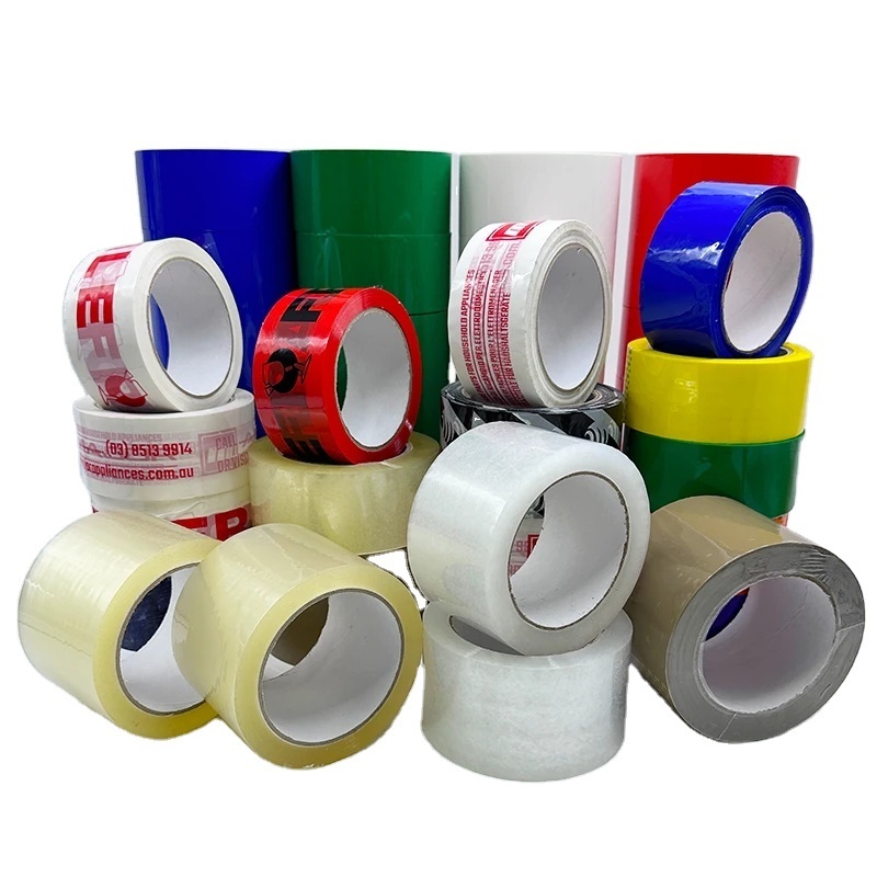 Supplier Custom Color Bopp Packing Tape  Super clear Transparent Adhesive Packaging Tape  Machine Tape For Sealing  Cartons