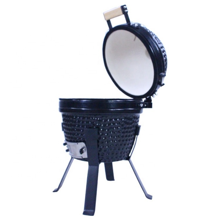 Hot Selling Portable Japanese Outdoor Kitchen Mini 13 Inches Table Kamado Ceramic BBQ Smoker Grill Kamado Grill