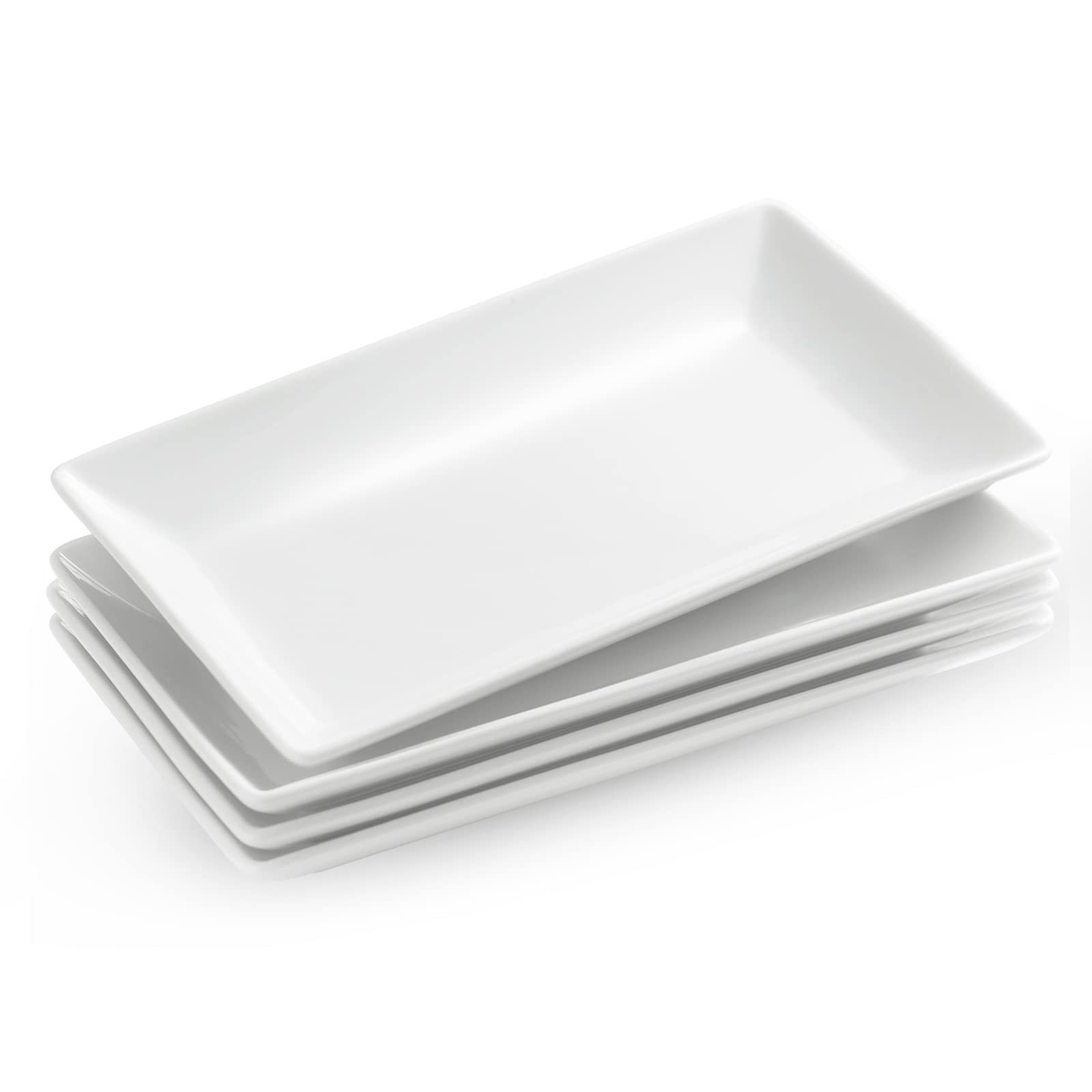 Custom Color 9.84 Inch Melamine Serving Platters Rectangular Trays White Serving Platters Melamine Plate Set