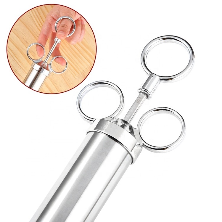 Hot Sale 2-oz gun kit sauce barbecue turkey brine machine set seasoning meat injector syringe