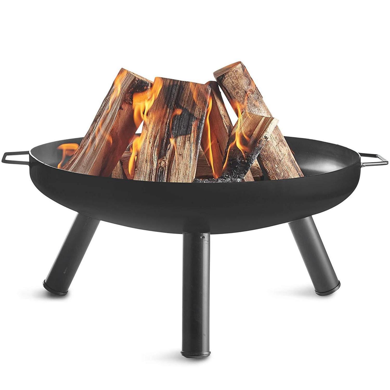 Outdoor Camping Wood Burning Simple Metal Iron Brazier Portable Round BBQ Grill Fire Bowl Pit