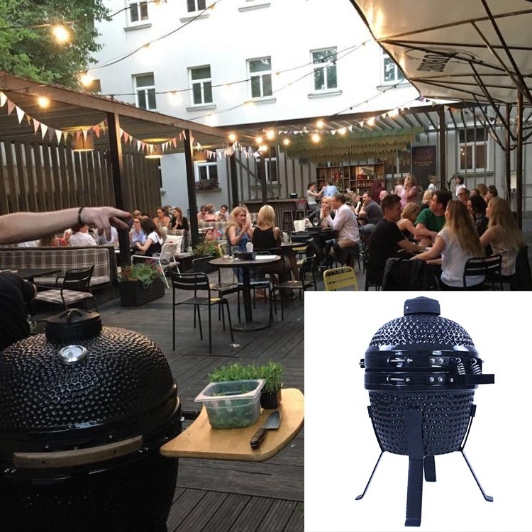 Hot Selling Portable Japanese Outdoor Kitchen Mini 13 Inches Table Kamado Ceramic BBQ Smoker Grill Kamado Grill