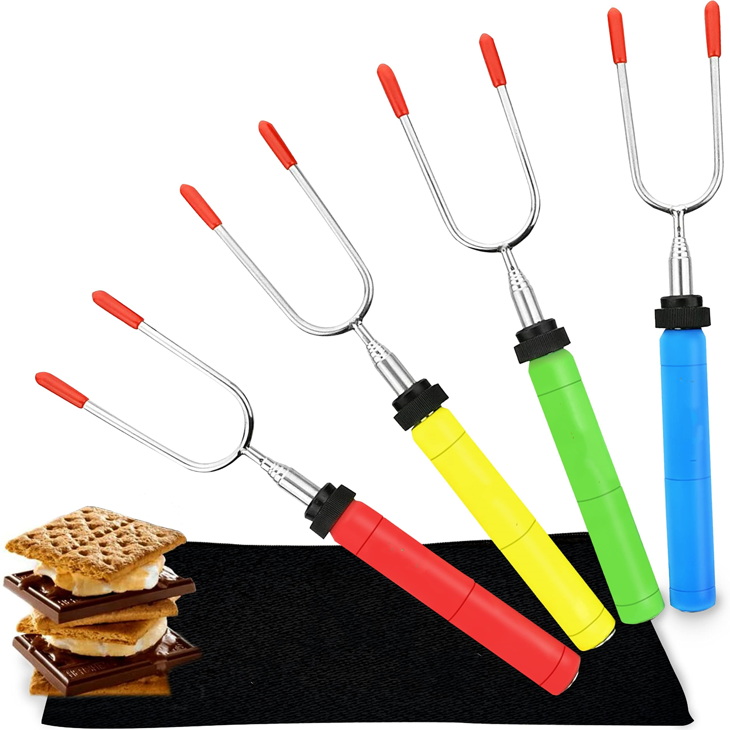 Outdoor Fire Pit Camping Campfire BBQ Tool Accessories Smore Hot Dog Roaster Skewers Roasting Sticks