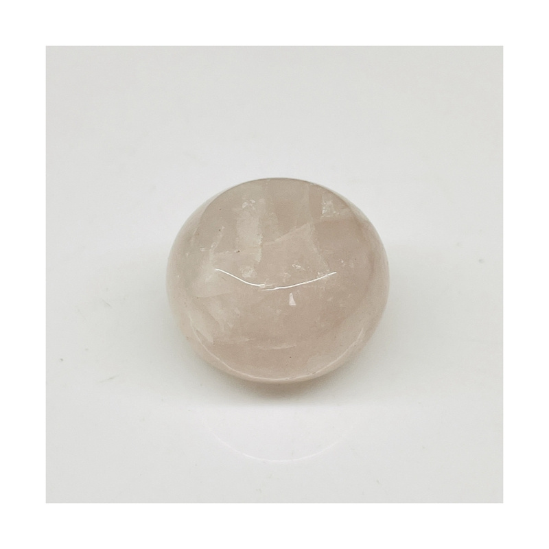 Natural jade crystal double plane round bare stone decoration