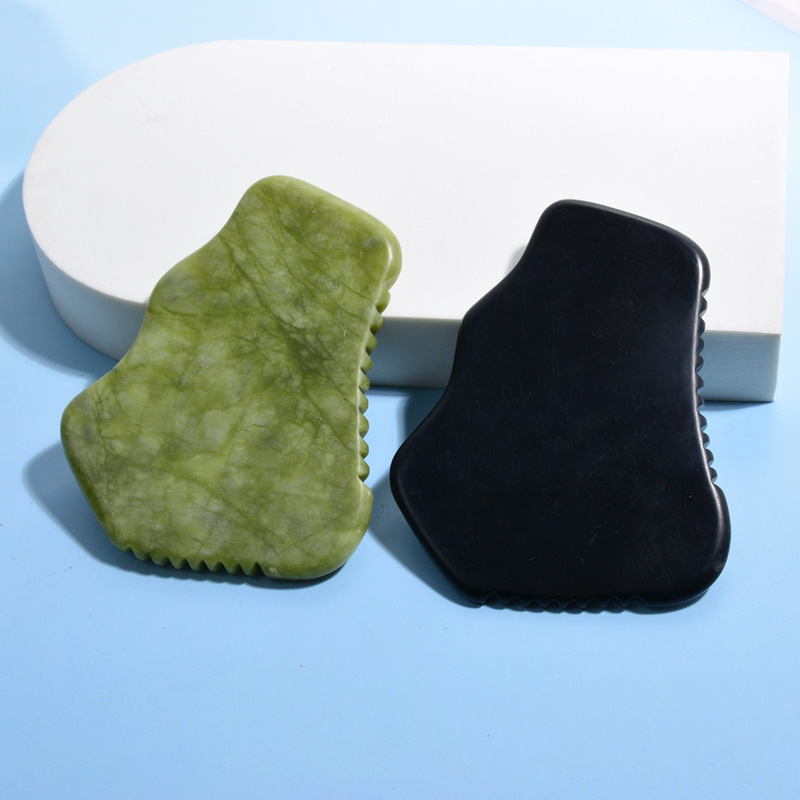 Body Gua Sha Bian Stone Massager Anti Cellulite Xiuyan Jade Guasha Therapy Face Sculpting Tool Bian Stone Gua Sha Custom Logo