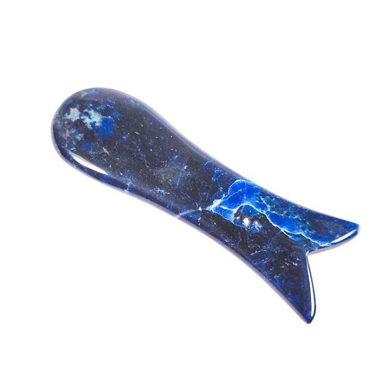 Diy Best selling Sodalite heart shape gua sha natural stone V shape guasha jade scraping massage tool other skin care tool